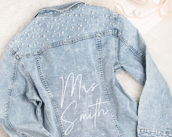 Bride denim jacket etsy Clearance