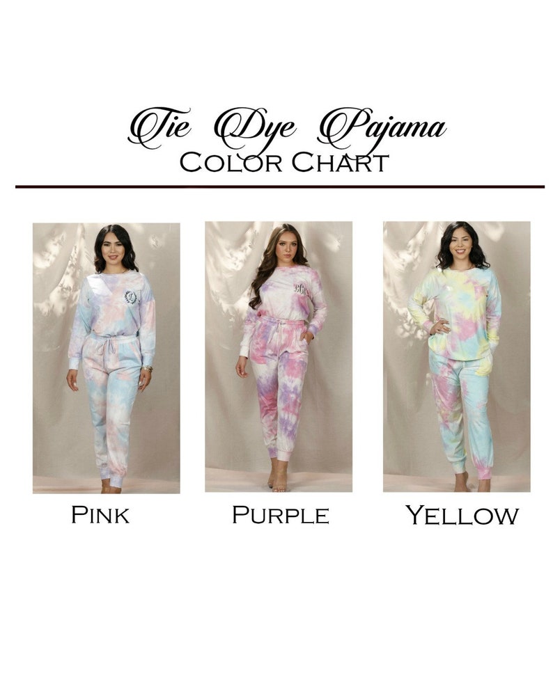 Personalized Gifts PAJAMA Tie Dye Long Sleeve Pants Pajama Personalized Tie-Dye Pajamas, Tie Dye Pjs, Women's PJ Sets Mom pajama image 9