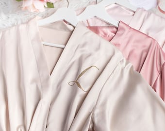 Batas de boda, bata de encaje de poliéster, batas de dama de honor, bata de novia, batas de fiesta nupcial, regalos de dama de honor, propuesta de dama de honor, regalo de fiesta de bodas
