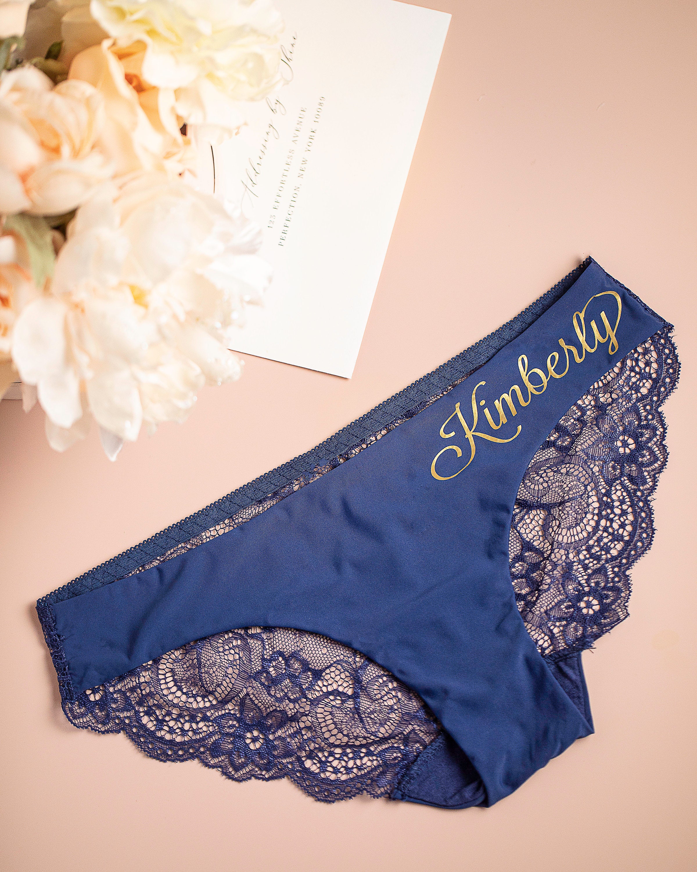 Gifts Custom Gifts for Her Bride Panties Lace Wedding Underwear Bridal  Shower Gift Mother's Day Personalized With Name Honeymoon Gifts 