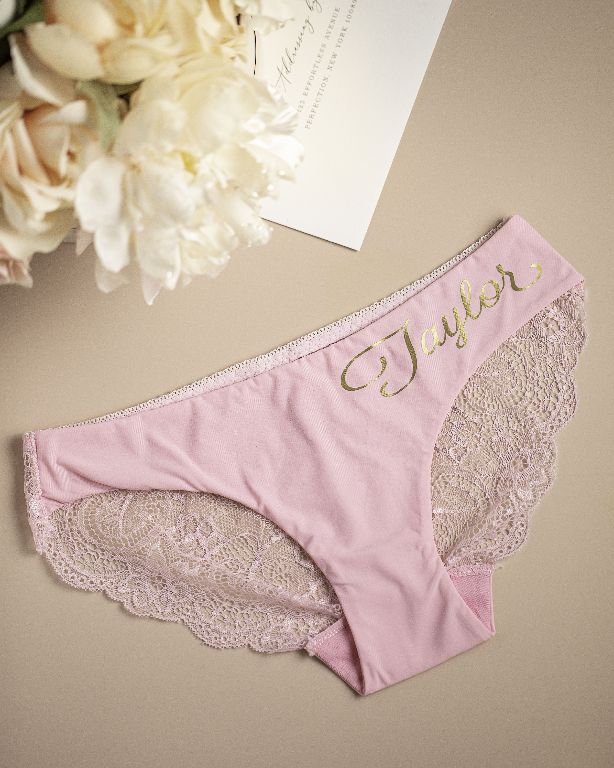 Personalized gift for her Bride Panties Lace Wedding Underwear Bridal Shower Gift Bachelorette Personalized Honeymoon Christmas Gift