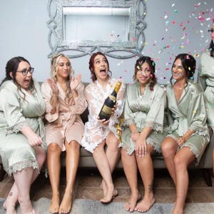 Satin Wedding Bridesmaid Robes Lace Robe Bride Robes Bridal Robe Bridal Party Robes Bridesmaid Gifts Bridesmaids Proposal Wedding Party