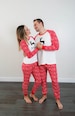 COUPLE PAJAMAS Family Matching Deer Print Pajamas Set, Merry Christmas Pjs, Deer Pajamas, Customized Pyjamas, Personalized Pajamas Christmas 