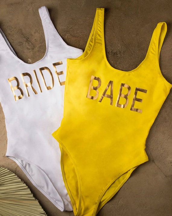 WEDDING SWIMSUIT Bride Swimsuit Personalized Swimsuit Onepiece