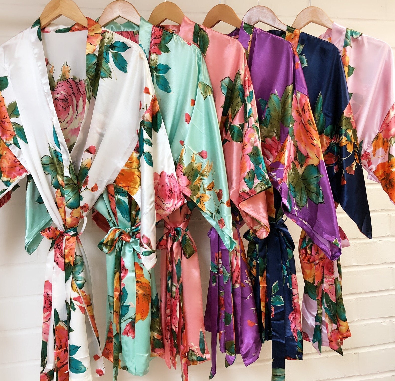 Bridesmaid Robes, Bridal Gift, Bride Robe, Getting Ready Robes, Satin ...