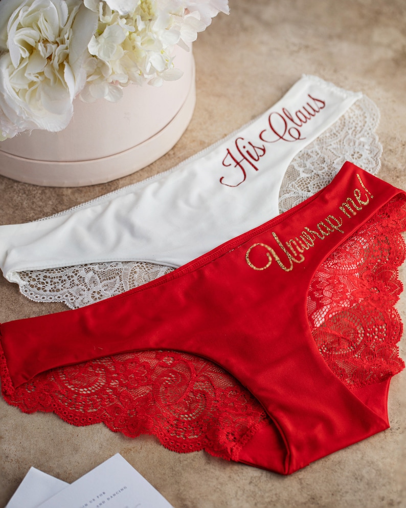 white underwear for wedding and honeymoon pink blue red customized panties