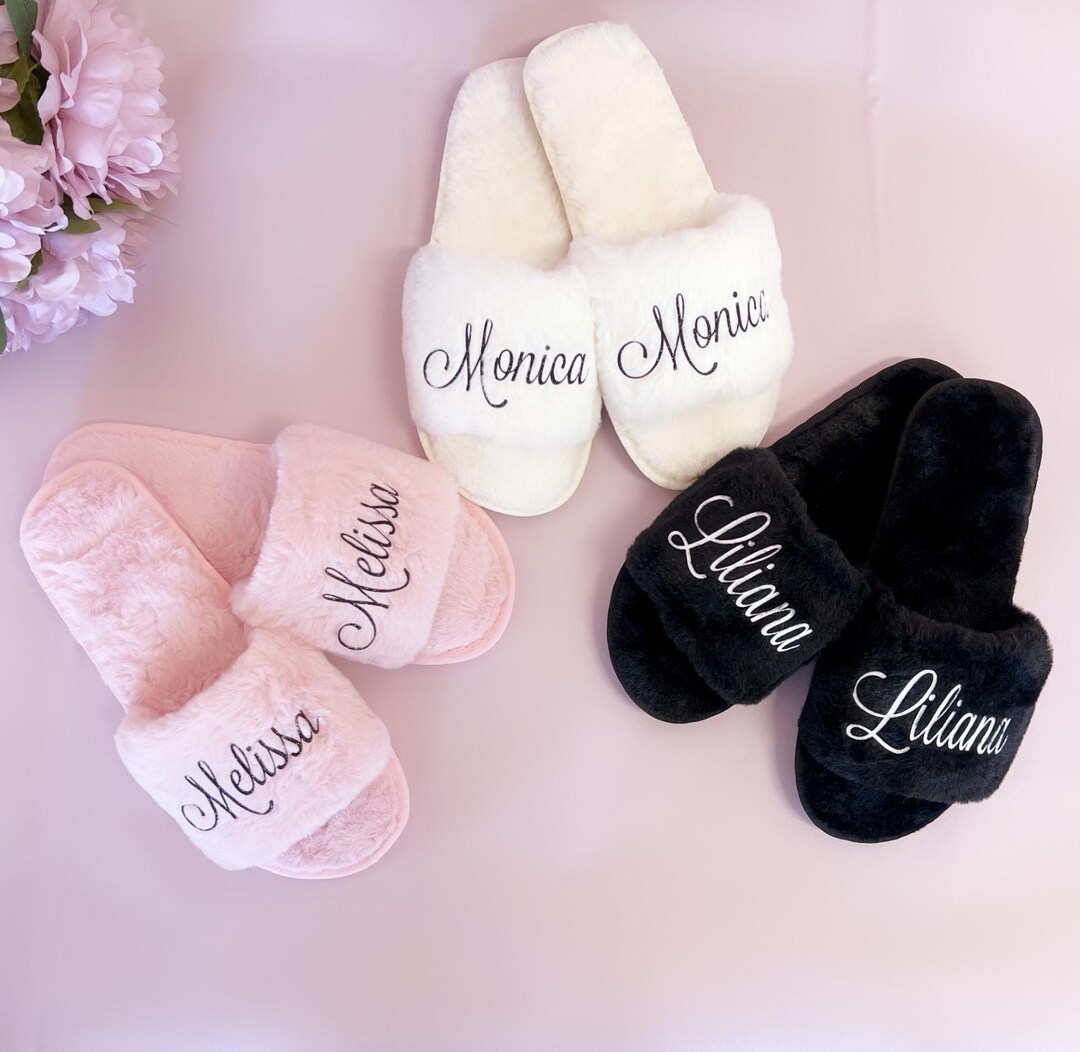 Personalized Gifts Personalized Slippers Bridesmaid Gifts Bride