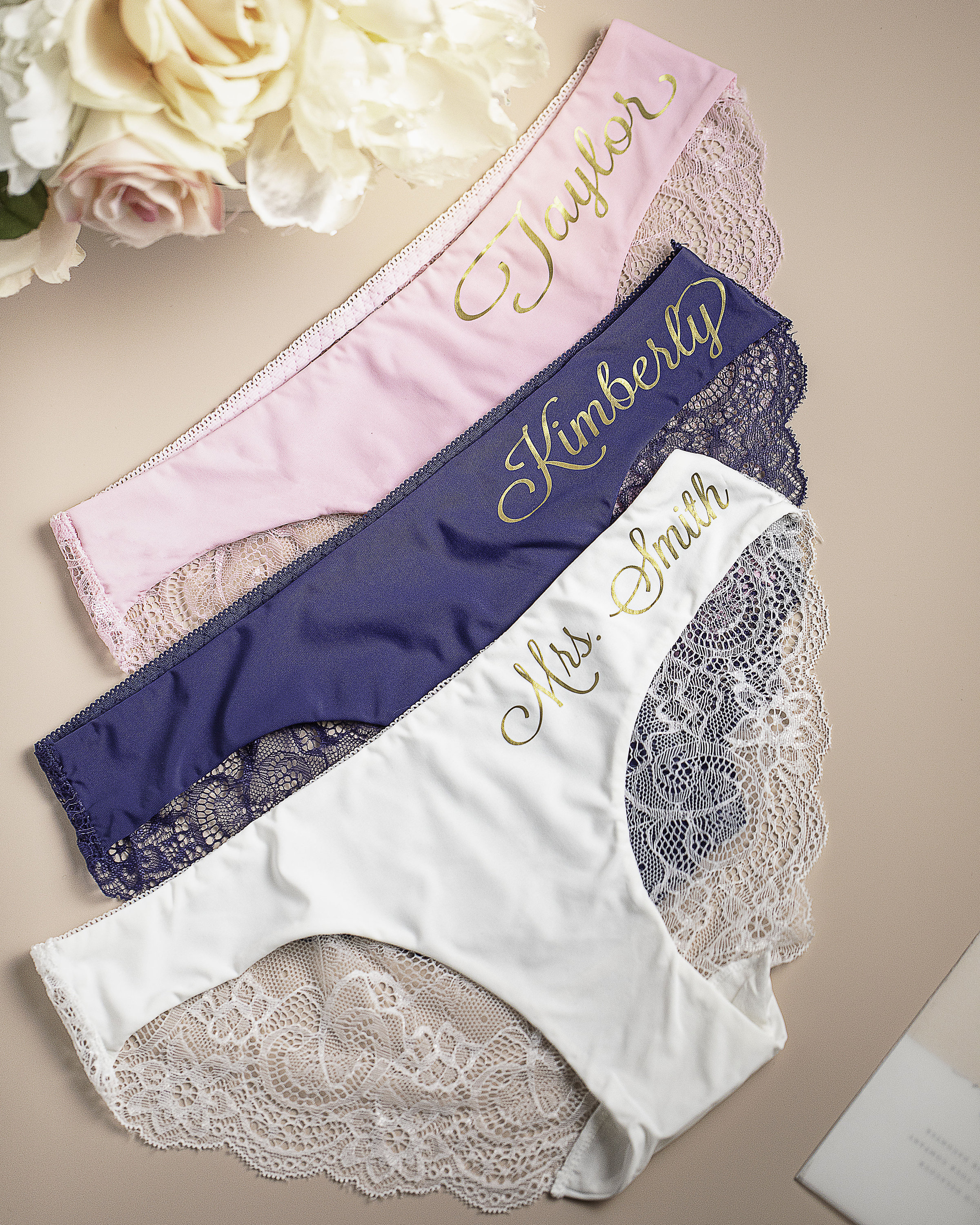 Personalized gift for her Bride Panties Lace Wedding Underwear Bridal Shower Gift Bachelorette Personalized Honeymoon Christmas Gift
