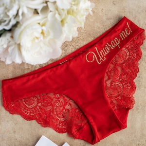 New Year&#39;s Gift Christmas Naughty  panties Underwear Gift Set/ Husband and Wife Present / Funny / Lingerie / Holidays Christmas gifts  sexy