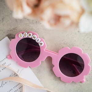 Personalized gift Flower Girl Sunglasses Flower Shaped SunGlasses For Girls Flower Girl Toddler Petal Patrol Flower Girl Christmas Gifts image 7