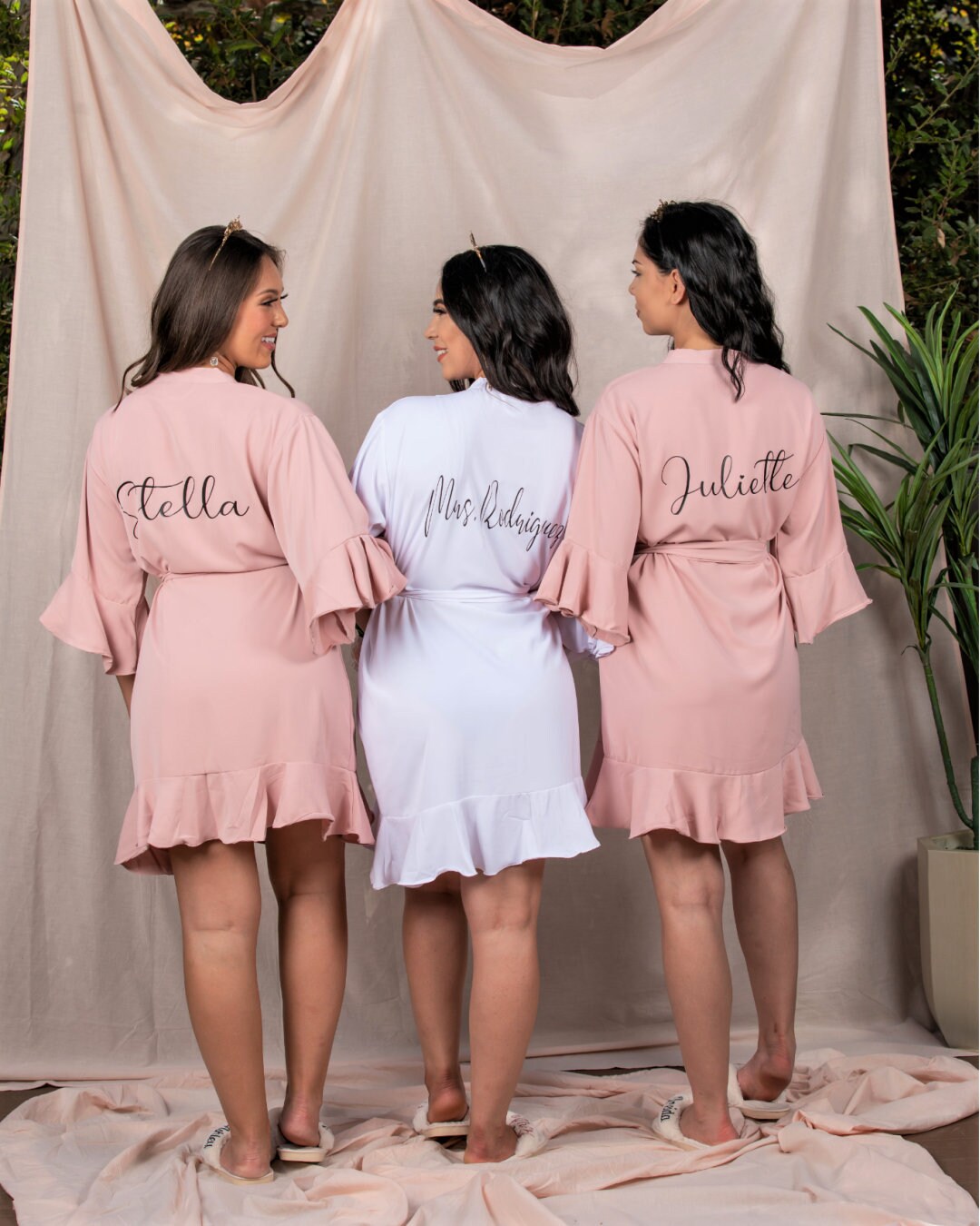 Ruffle Bridesmaids Robe Bridesmaid Gift Lace Trim Etsy