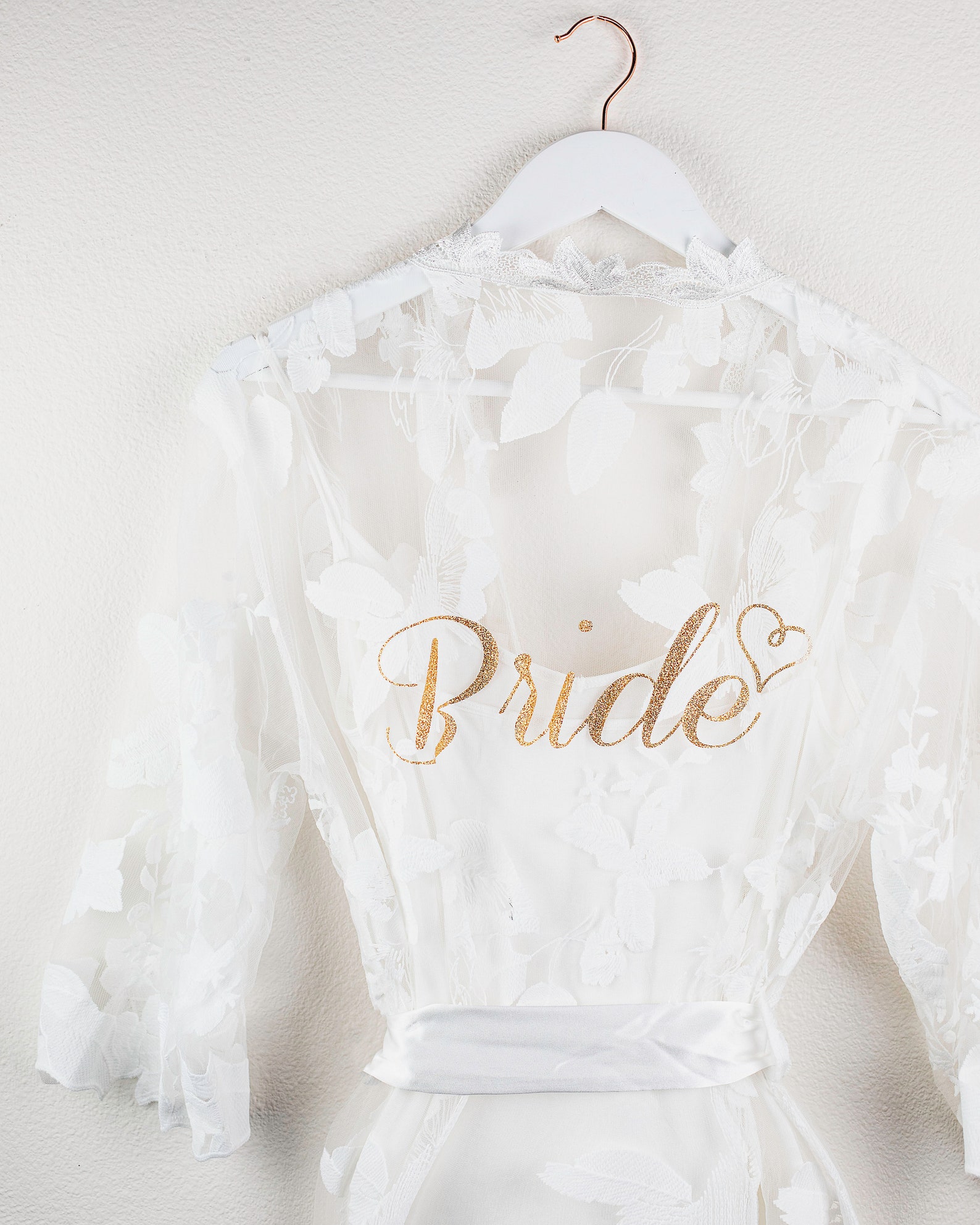 Ready to ship  bloom where you are robe dress in off white lace
