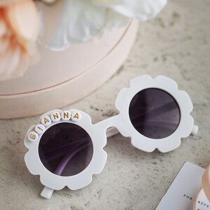 Personalized gift Flower Girl Sunglasses Flower Shaped SunGlasses For Girls Flower Girl Toddler Petal Patrol Flower Girl Christmas Gifts image 4