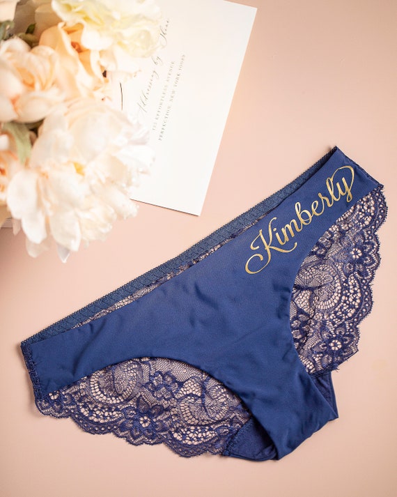 Personalized Thong, bride panties, bridal shower gifts, bride gift  honeymoon thong