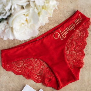 white underwear for wedding and honeymoon pink blue red customized panties