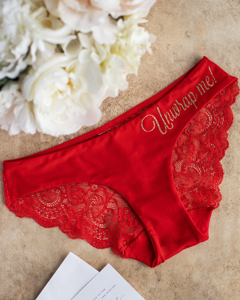 Custom Gifts for Her Bride Panties Lace Wedding Underwear Etsy