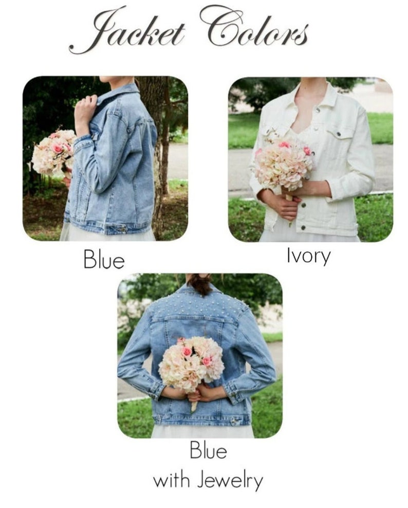 Bridal Shower Gift,Bride Denim Jacket with Pearls, Customized Personalized Jacket, Future Mrs. Mother's day gifts honeymoon Gifts, Elliana image 7