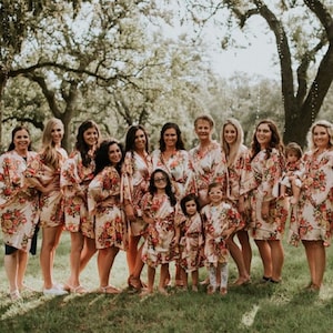 Vestaglie floreali per damigelle d&#39;onore - Regali per damigelle d&#39;onore - Vestaglia floreale - Vestaglie per la preparazione - Regali per la festa nuziale - Kimono - Proposta di matrimonio