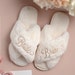 Personalized Bridal Slipper Bridesmaid Gifts Bridal Shower Wedding Bridesmaid Fluffy Bachelorette Hen Fluffy Slippers Christmas Gifts 