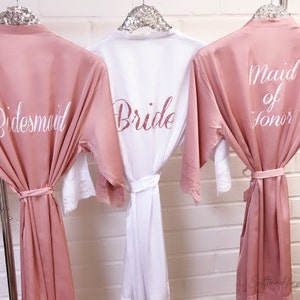 FINE LACE Kids/Adult  Wedding Robes Lace Robe Bridesmaid Robes Bridal Robe Bridal Party Robes Bridesmaid Gifts  Proposal Wedding Party