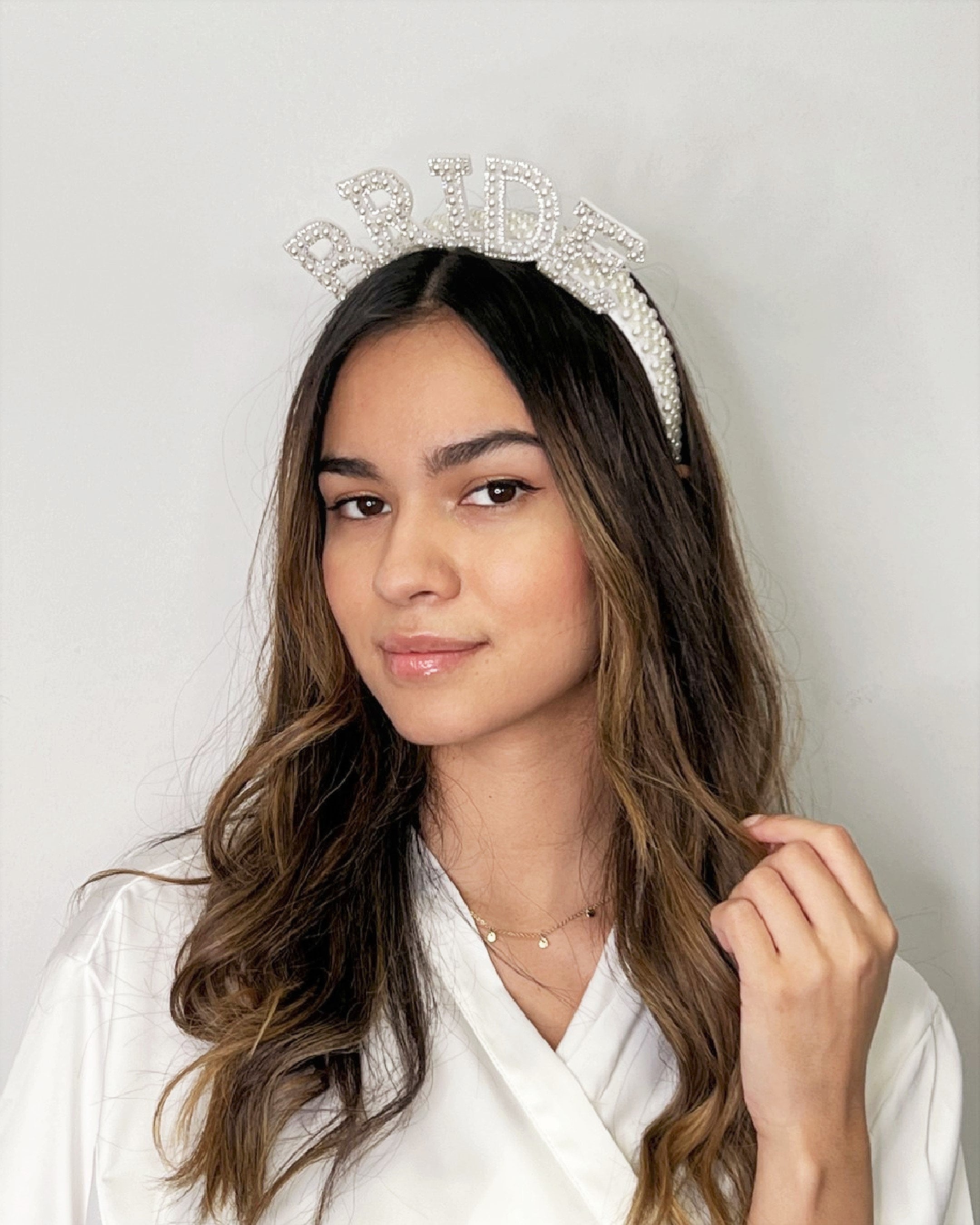 Pearl Headband Wifey Headband Mrs Headband Bridal Headband  display picture 1