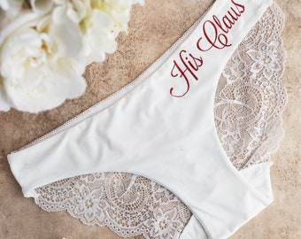 Personalized gift for her Bride Panties Lace Wedding Underwear Bridal Shower Gift Bachelorette Personalized Honeymoon Christmas Gift