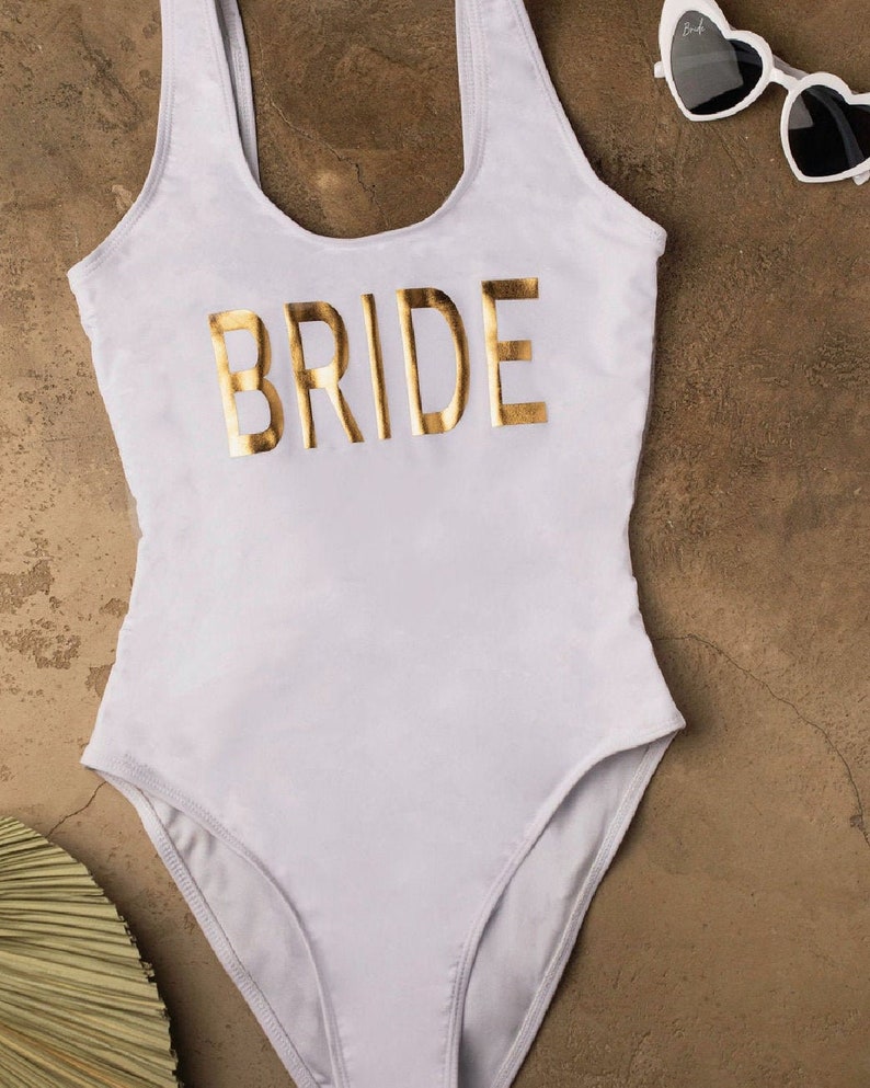 WEDDING SWIMSUIT Bride Swimsuit Personalized Swimsuit Onepiece Etsy