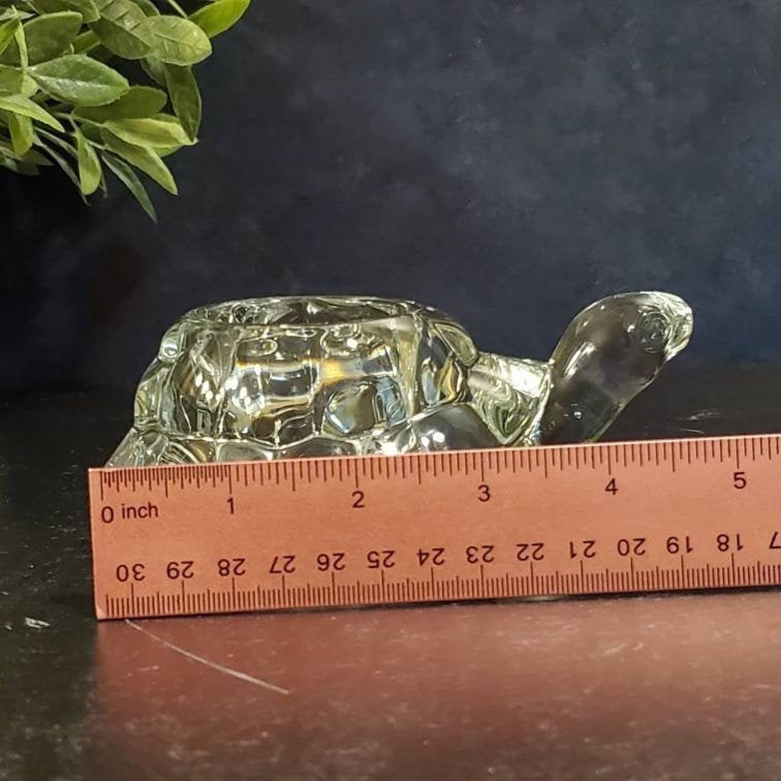 Vintage Glass Turtle Candle Holder. Clear Glass Votive Holder. Etsy
