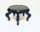 9.5 quot Black Rosewood Asian Fish Bowl Plant Stand