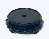 3.5 quot or 4.5 quot or 5 quot Carved Black Rosewood Asian Plant Stand Ginger Jar Vase Holder