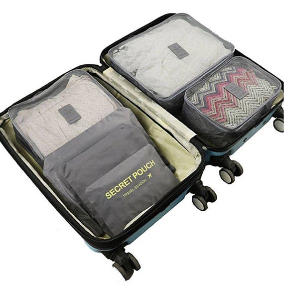 Traveling 6pc set Packing Cubes Multifunctional Clothing Etsy