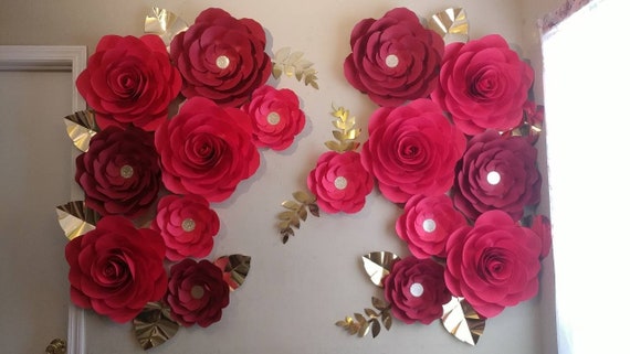 Pink 12 x 15mm Paper Rose Flowers