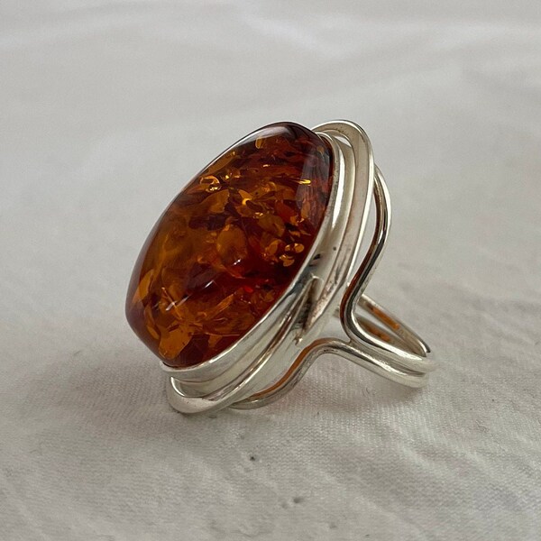 Amber Ring - Etsy