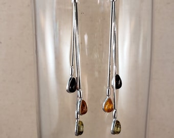 Baltic Amber Mix Color Earrings