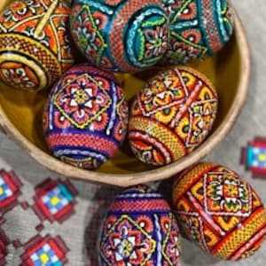 Set 6 Easter wooden eggs, handmade MOTHERS DAY gift Ukrainian traditional pysanky, Hand painted ornament, Ukraine seller souvenir painting