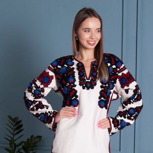 Ukrainian vyshyvanka Vyshyvanka blouse Handmade Gift woman embroider Blouses Gift for Her Women tops Christmas EasterMOTHERS DAY image 1