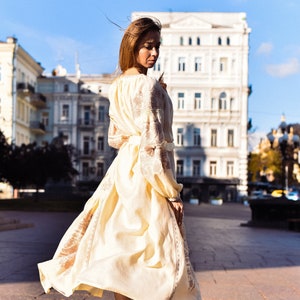Embroidered Wedding Linen dress Boho. Vyshyvanka, Gift for Her. Wife. Gift for Women. Ukrainian folk Dress, Ukrainian Dress