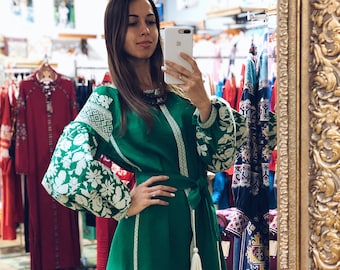 Ukrainian vyshyvanka dress Boho. Gift for Her. Gift for Wife. Gift for Women. Ukrainian folk Dress, Ukrainian Dress,Gift forEaster