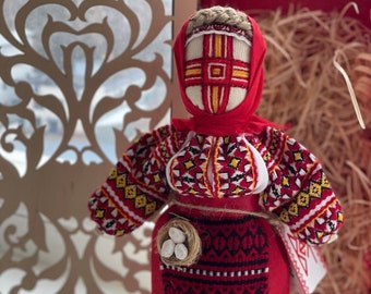 UNIQUE Motanka Doll Handmade on Wood Stend, Gift for Her Wife made in Ukraine Girl Ukraine seller Mothers DAY, MOTHER gift
