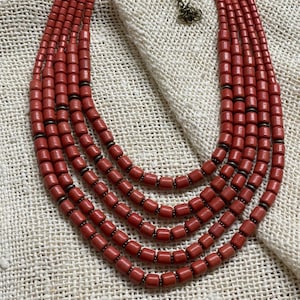 2025 Red Ukrainian Traditional necklace ceramic beads ceramic  Hutsul ceramic namysto Antique style Traditional Ukraine Namysto Handmade