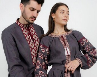 Camicetta vyshyvanka contadina della ragazza. Camicia ucraina in cotone per bambini. IN