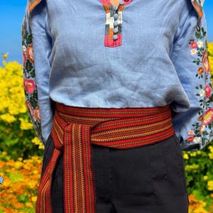 Krajka 300 сm length 7 cm width Ukrainian Hutsul belts Krayka cossack woven sash belt Hippie Folk Ethnic, Slavic Sash, Kushak, for Sharovary