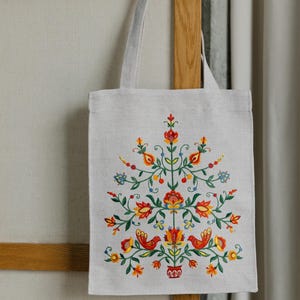 Embroidered linen bag, Linen bag, Organic bag  Bright embroidery, Gift for mother ,Her, Flower beach bag, Summer tote bag