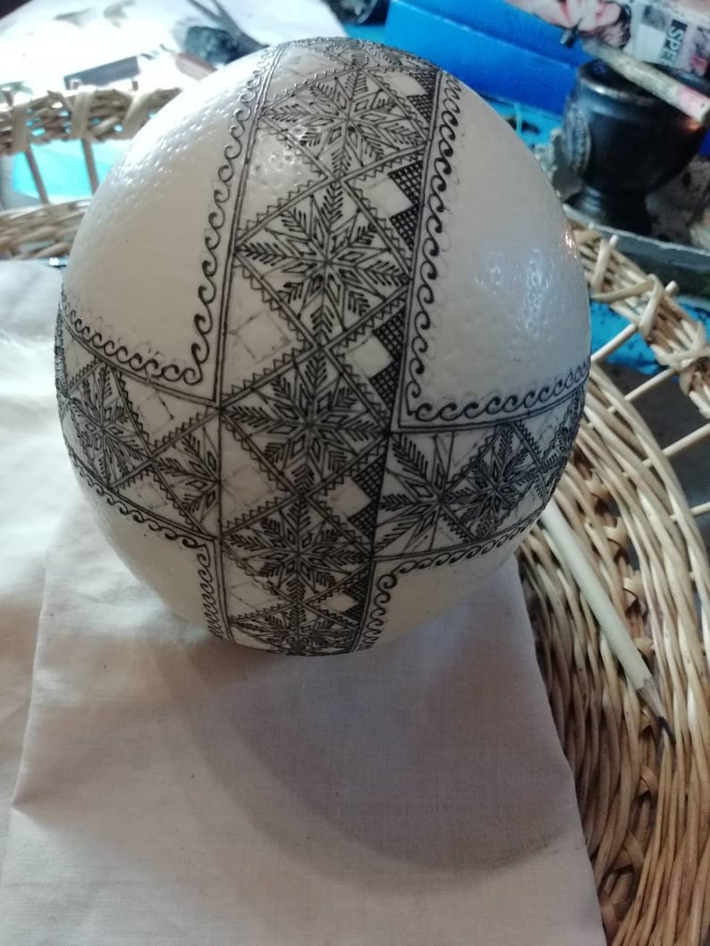 Ostrich Egg Pysanka Easter Ostrich Pysanky Traditional Ukrainian ...