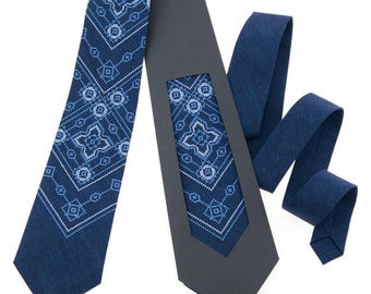 ukrainian embroidered ties
