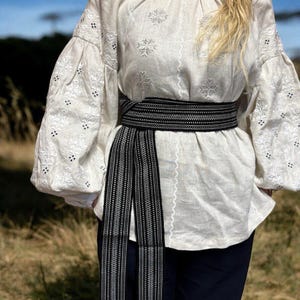 Woven Hutsul Belt: Ethnic Slavic Sash, Cossack Krayka
