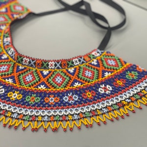 2024 Ukrainian SYLYANKA seed bead necklace Beaded collar Czech Vyshyvanka Sylyanka-collar  author's work  Traditional Ukraine Handmade