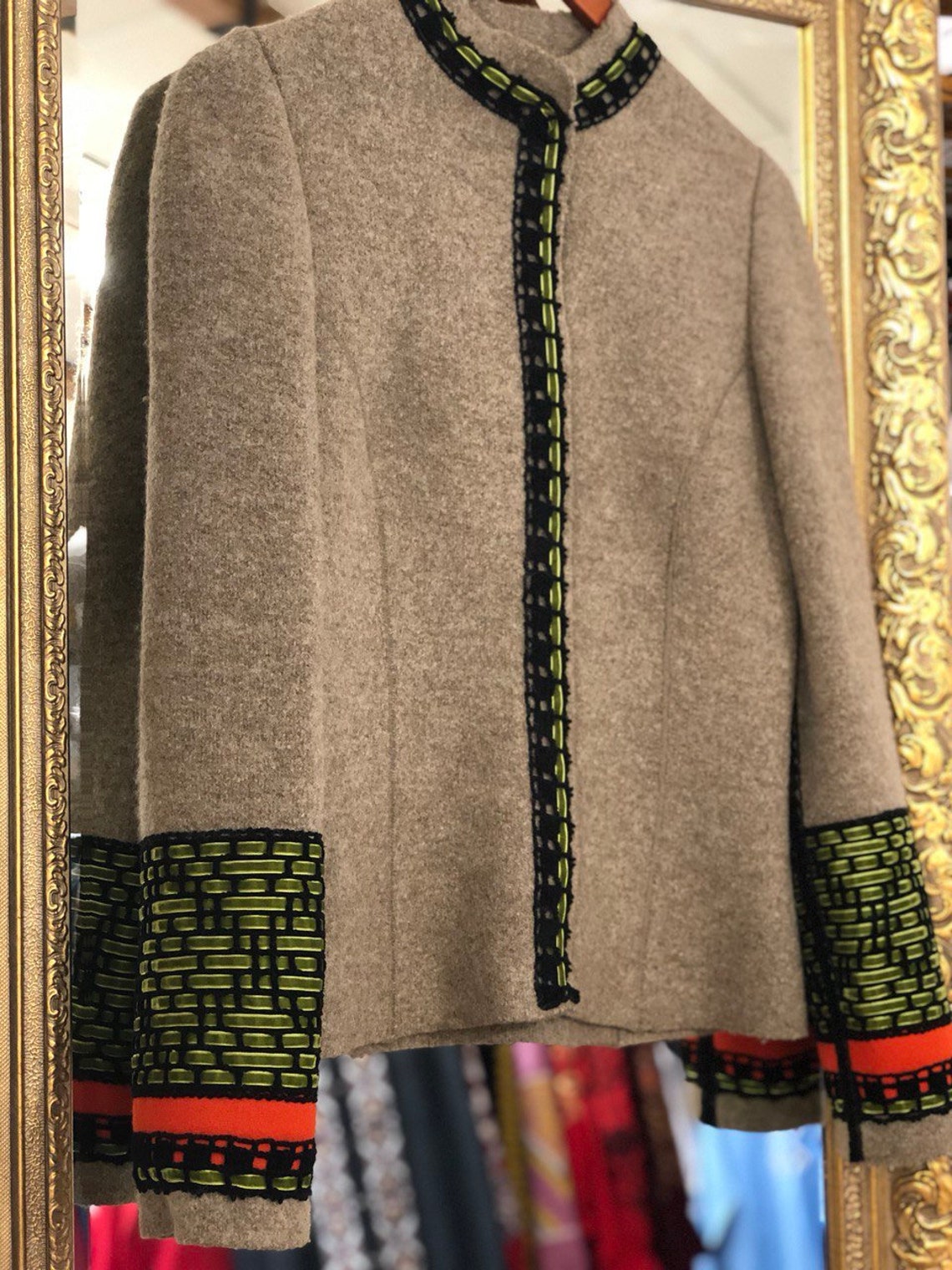 Ukrainian vyshyvanka Wool Jacket Wool Coat Cardigan Gift for | Etsy