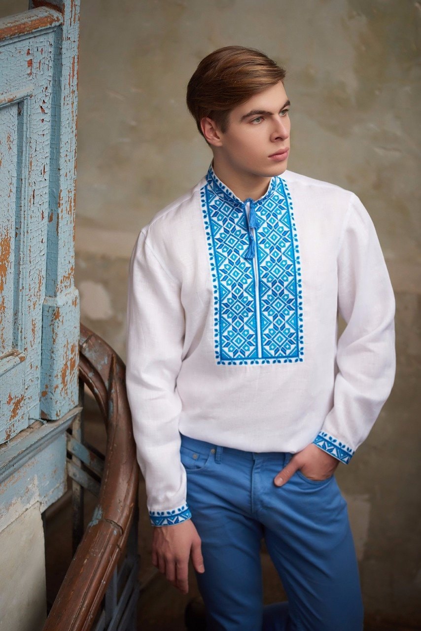 Men's embroidered shirt Ukrainian Linen shirt Etsy