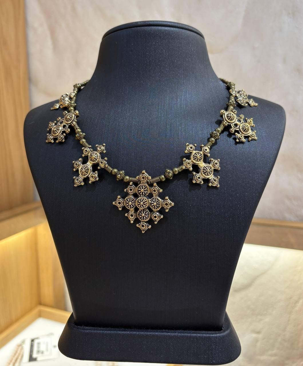 Ethnic Ukrainian Necklace, EasterAuthor's Brass Zgards, Cast Brass Jewelry, Unique Metal Necklace, Royal Jewelry, Mother Gift Mood